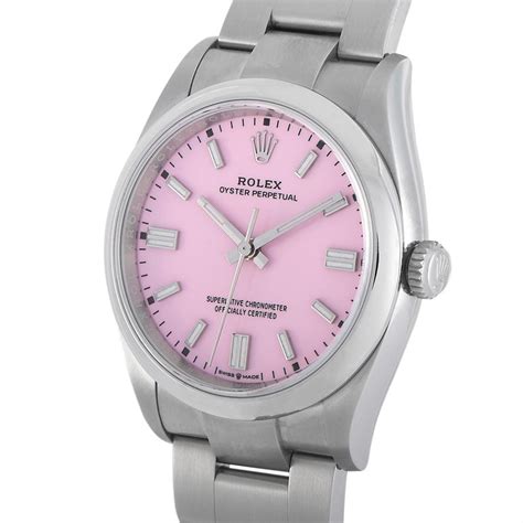 rolex oyster perpetual pink face